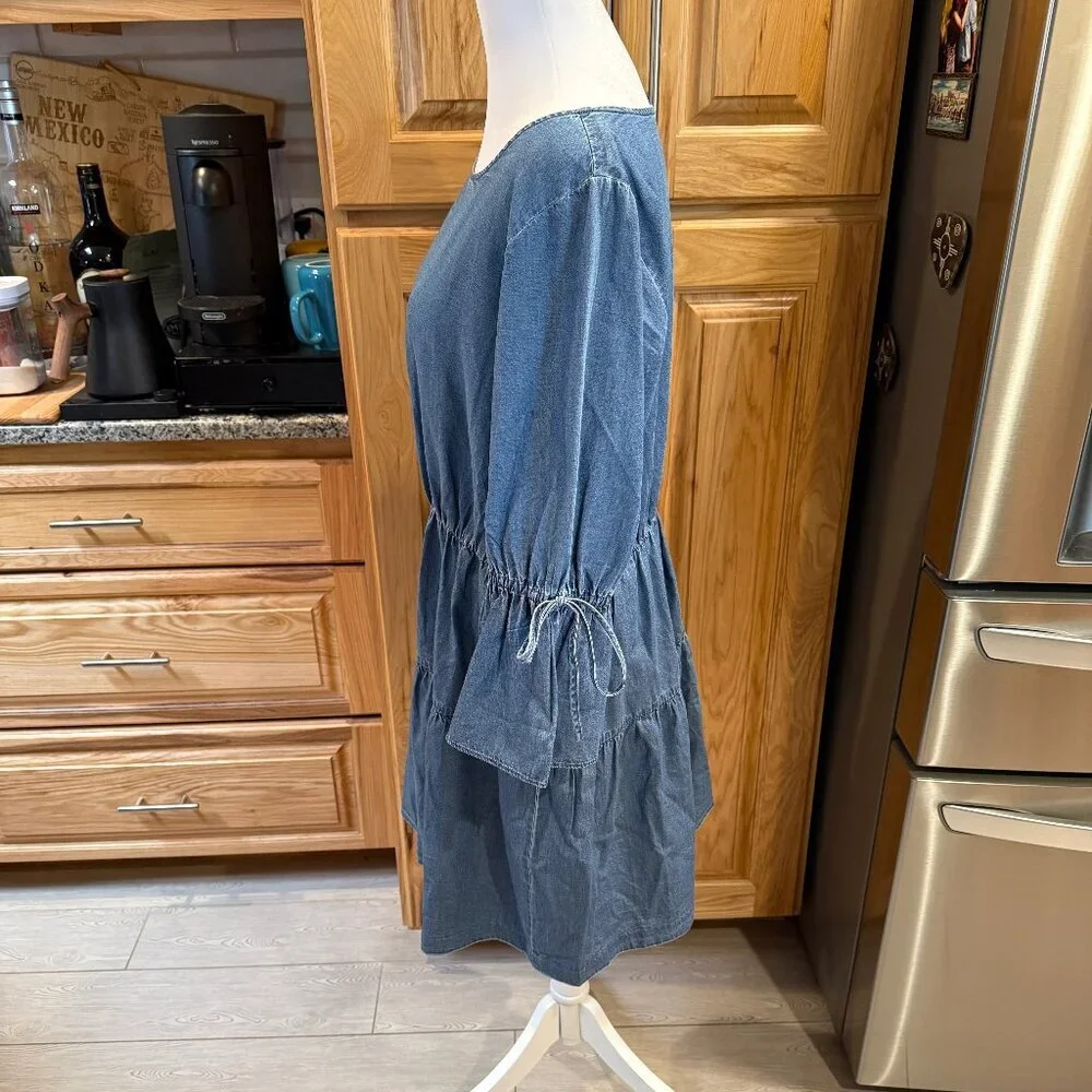 J Crew Mercantile Denim Chambray‎ Dress, Size Medium, New With Tags